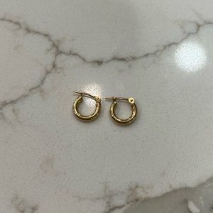 14k gold hoop Huggies